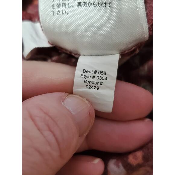 Vintage 90’s Eddie Bauer Women’s Corduroy Floral Button Up Collar Shirt Size XL - Picture 8 of 14